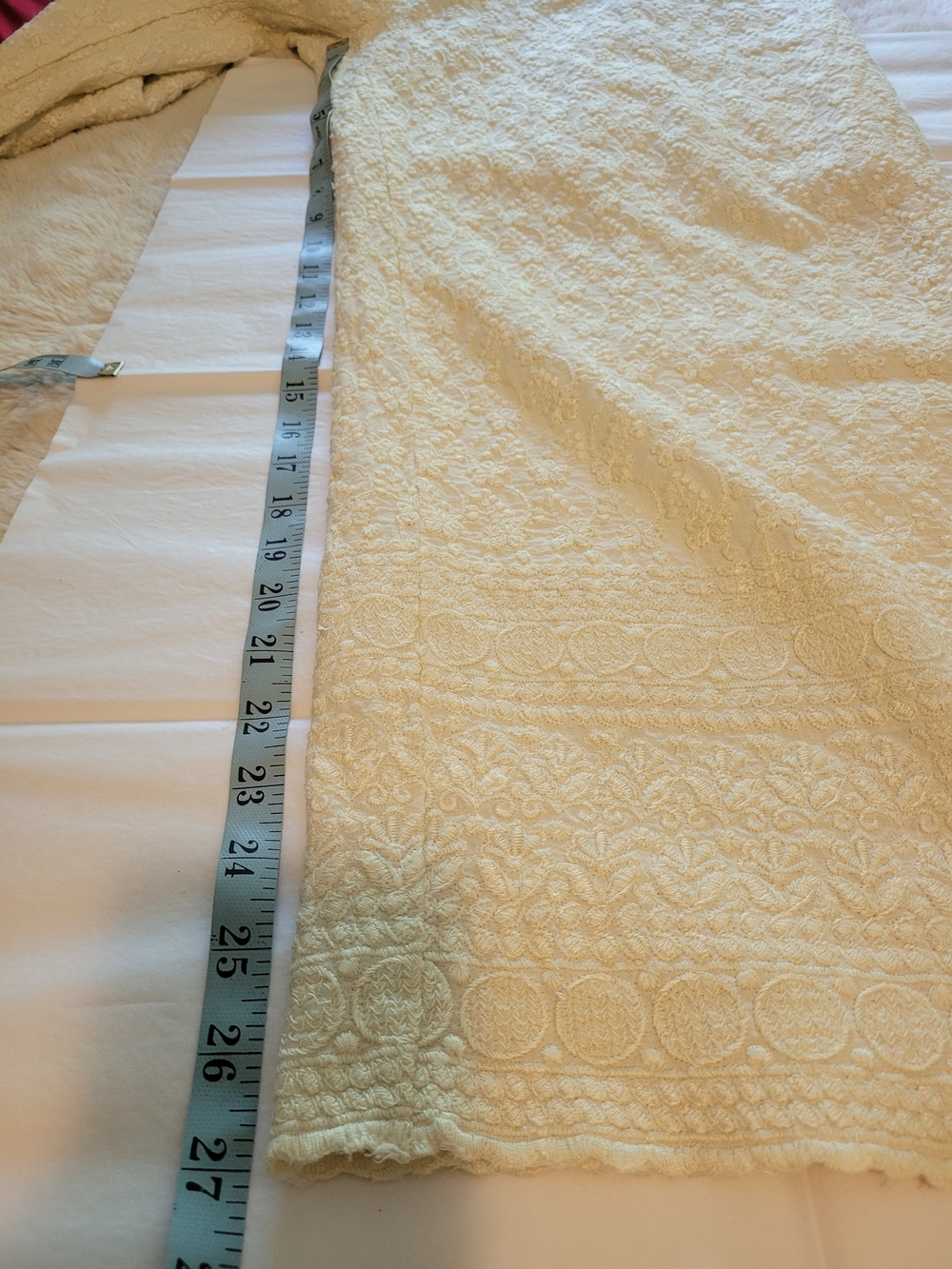 Sundance Cream Textured Trousers. with Braided Ties Size 14 - Picture 9 of 12